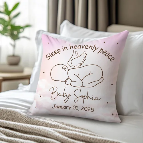 Miniatura 6 de Hyturtle Almohada conmemorativa personalizada para bebé (bebé conmemorativo 1)