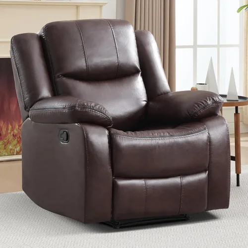 Miniatura 24 de EBELLO Juego de sofá reclinable manual de 2 piezas, juego de sofá reclinable de piel sintética para sala de estar, incluye sofá reclinable de dos