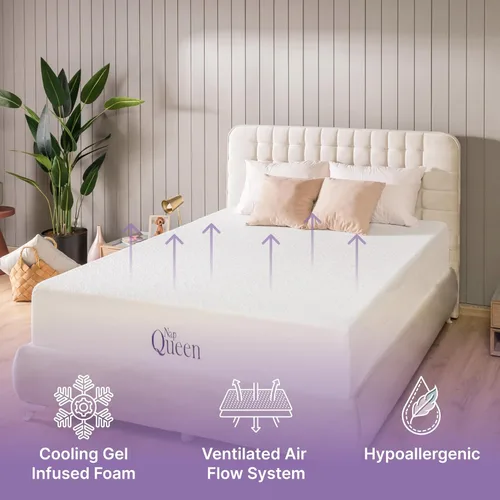 Miniatura 5 de NapQueen - Colchón de espuma viscoelástica de 12 pulgadas, tamaño twin XL, tamaño mediano, firme, cama en una caja