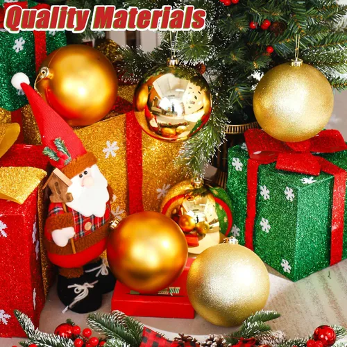 Miniatura 6 de Wettarn 6 Piezas Bolas Grandes de 6" de Navidad Bolas de Decoración de Árbol de Navidad Ornamentos Bolas Inastillables para Cumpleaños Pascua San