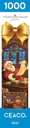 Miniatura 8 de Ceaco - Thomas Kinkade - Vacaciones - Santa comprobando su lista - Rompecabezas de 1000 piezas