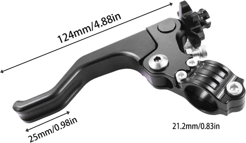 Miniatura 4 de Palanca de embrague corto para motocicleta de 0.866 in, 7/8 pulgadas, compatible con CRF YZF YZ RMZ DRZ KX KLX EXC 250 450 CFR250R CFR450R CFR450X