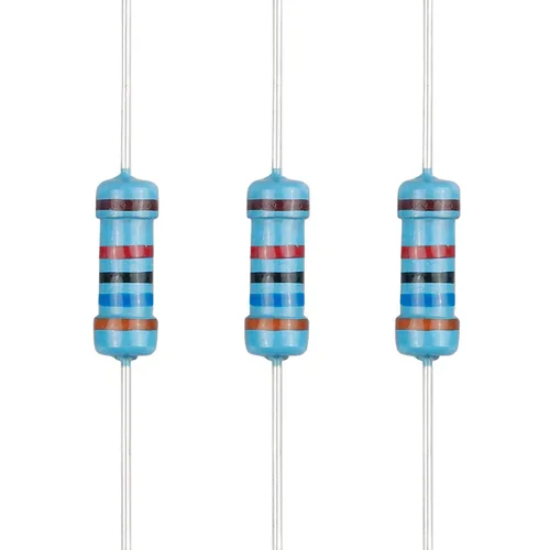 Miniatura 120 de 100 resistencias de 1 ohm 1/2 W (0.5 vatios) ±1% tolerancia de película metálica, resistencia fija de múltiples valores de resistencia opcional