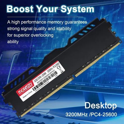 Miniatura 2 de DDR4 RAM 32GB 3200MHz Módulo de memoria de escritorio PC4-25600 UDIMM sin ECC sin búfer 1.35V 288 pines CL16 para computadora de escritorio