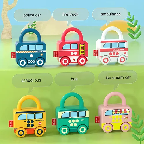 Miniatura 5 de Juguetes educativos Montessori Juegos de aprendizaje Tablero ocupado - Actividades de autos para niños pequeños - Juguetes sensoriales para bebés