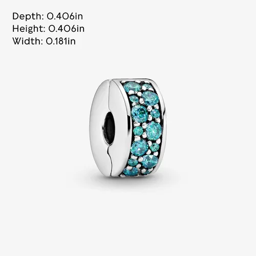 Miniatura 5 de Pandora 791817MCZ Teal Shinning Elegance Clip