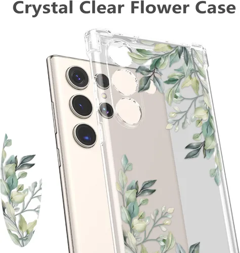 Miniatura 2 de RALEAVO Funda protectora para Samsung Galaxy S23 Ultra, funda protectora transparente de poliuretano termoplástico suave con esquinas reforzadas