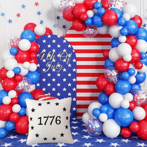 Miniatura 4 de Fundas de almohada de lino del 4 de julio de 1776, funda de almohada de lino para el Día de la Independencia, decoración de funda de almohada