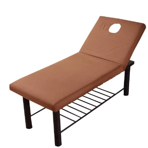Miniatura 5 de Sólida mesa de salón de masaje, sábana bajera ajustable elástica con cubierta completa con agujero