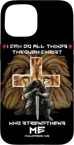 Miniatura 6 de Fundas para iPhone 11 Christian Phone Cases Men Bible Verse Philippians 4:13 Lion Case