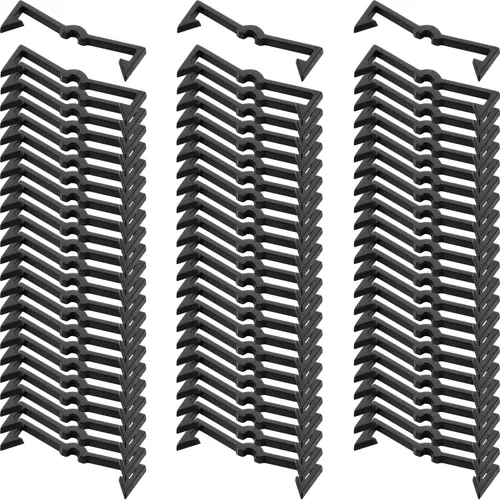 Mudder Clips de gancho para tablero de clavijas, cerraduras de plástico negro, retenedores de gancho para tablero de clavijas, organizador de