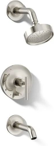 Miniatura 14 de Kohler K-T14420-4G-BL Purist Rite-Temp - Kit de molduras para bañera y ducha con manijas de palanca, 1.75 GPM, color negro mate