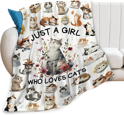 Miniatura 56 de Manta con texto en inglés «Just A Girl Who Loves Dinosaurs», bonita manta decorativa de dinosaurios, regalos para niñas, súper cálida, suave y Solo