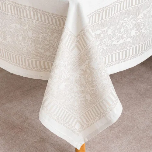 Miniatura 3 de MANGATA CASA Mantel rectangular – Mantel de algodón lavable impermeable y resistente a las arrugas, mantel de tela decorativa para mesa de comedor
