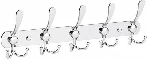 Miniatura 24 de YUNISS Perchero montado en la pared, 3 ganchos triangulares de acero inoxidable para abrigos, sombreros, batas, toallas en recibidor y entrada Negro
