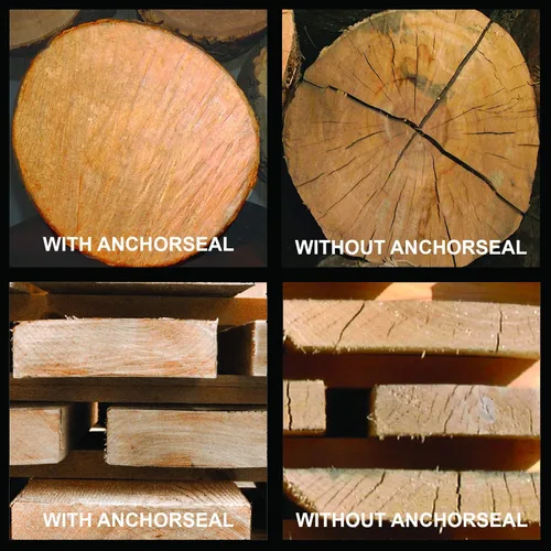 Miniatura 6 de ANCHORSEAL Sellador clásico para troncos y madera, emulsión de cera a base de agua, evita hasta el 90% de las comprobaciones finales en extremos