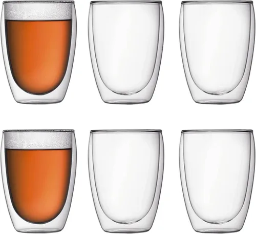 Miniatura 13 de Set de dos Bodum Pavina de 2.5 onzas, con vidrio doble, extra pequeños., Empaque original, Transparente