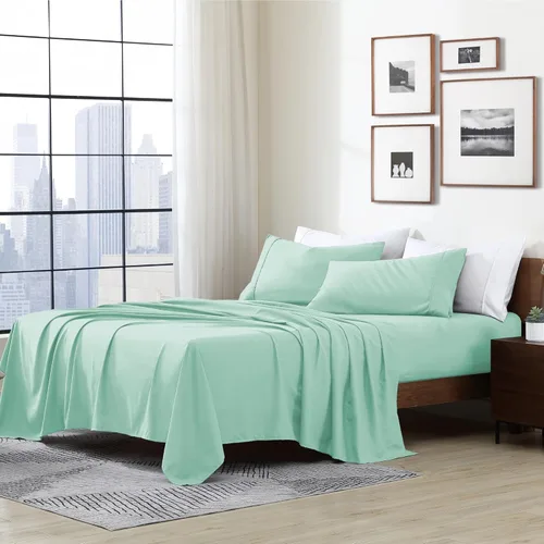Miniatura 17 de Cathay Home Essentials Juego de sábanas de microfibra ultra suave, hipoalergénicas, resistentes a las arrugas, doble cepillado, color azul rey, Azul