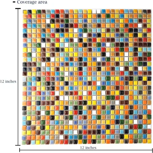 Miniatura 4 de Lanyani 784 Piezas de Azulejos de Mosaico de Cerámica Cuadrados Pequeños Coloridos para Manualidades, Láminas de Piezas de Porcelana Esmaltadas