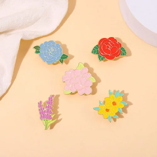 Miniatura 3 de TIDOO Cute Sunflower Flower Enamel Pin Set Anime Lily Plant Pins Aesthetic for Backpacks Clothes Hat Decor Flower Girl Gift