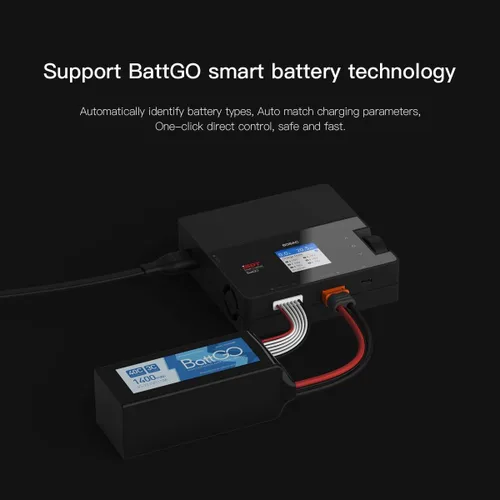 Miniatura 4 de ISDT Cargador de batería Lipo 608AC, cargador inteligente AC 50W/DC 200W para la vida, Lilon, LiPo, LiHv/Pb/NiMH, cargador de equilibrio descargador