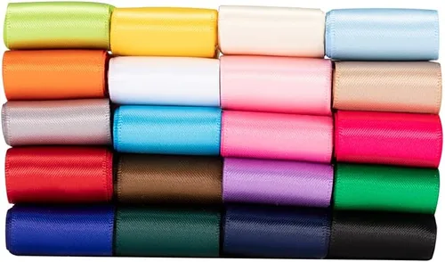 Miniatura 2 de UnionJoy Cinta de satén de doble cara de 1 pulgada para envolver regalos, manualidades, lazos para el cabello, decoración de fiesta de boda, 20