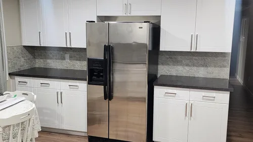 Miniatura 9 de STICKGOO 10 hojas de azulejos de metro para despegar y pegar, azulejos de pared para salpicaduras de cocina, azulejos de pared de PVC para Pizarra