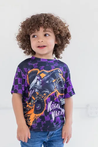Miniatura 3 de Monster Jam Camiseta familiar a juego para niños pequeños a adultos Grave Digger El Toro Loco Megalodon