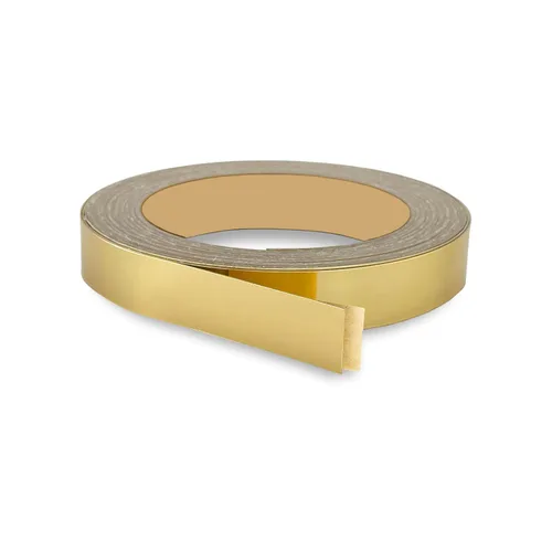 Miniatura 31 de Bandas de borde plateado cepillado de 1 pulgada x 25 pies – Adhesivo fuerte para despegar y pegar, fácil aplicación – Cinta de borde flexible