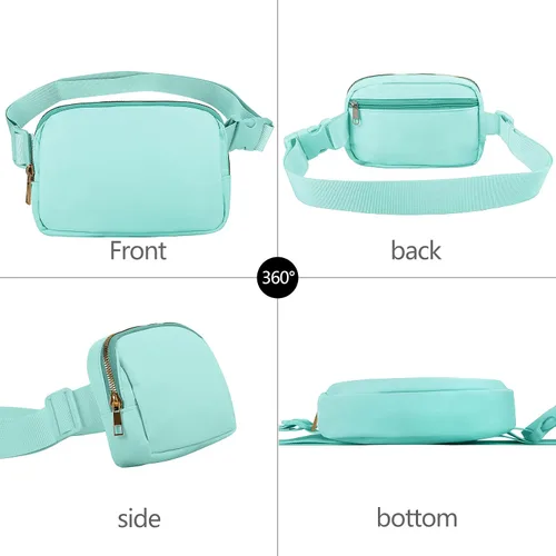 Miniatura 130 de Riñonera cruzada para mujeres y hombres, bolsa para cinturón para senderismo con correa ajustable, riñonera para correr, entrenamiento, deportes
