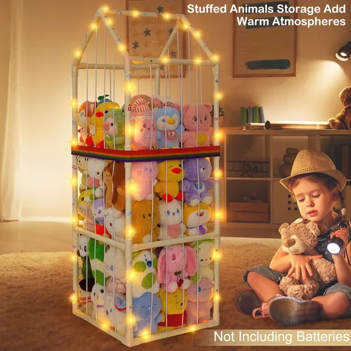 Miniatura 3 de Unicorn Castle Organizador de Almacenamiento de Juguetes Peluches de PVC Soporte para Animales de Peluche Estante para Guardería y Sala