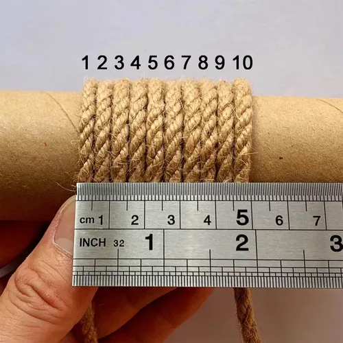 Miniatura 2 de Cuerda de yute de 0.197 in, cuerda trenzada de yute de 328 pies, cuerda de cuerda gruesa y resistente para obras de arte de bricolaje, agrupación