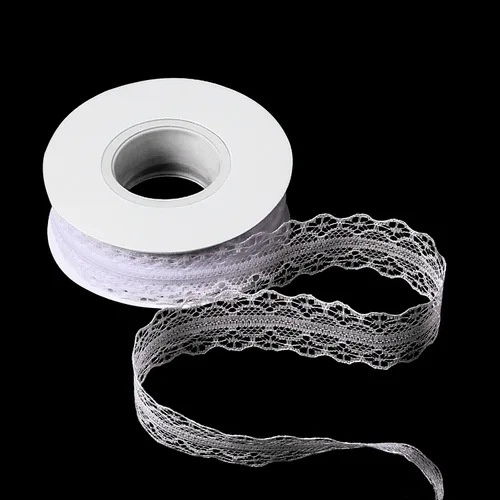 Giantree Cinta de encaje blanco de 25 yardas, cinta de encaje de 1.2 pulgadas de ancho, cinta de tela floral vintage para envolver regalos, diario,