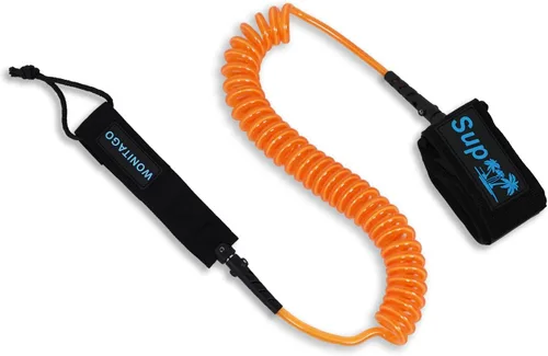 Miniatura 10 de Correa de SUP en espiral de alta calidad para tabla de remo de pie, cuerda de pierna, correa de muñeca para tabla de surf, tabla de remo, tabla