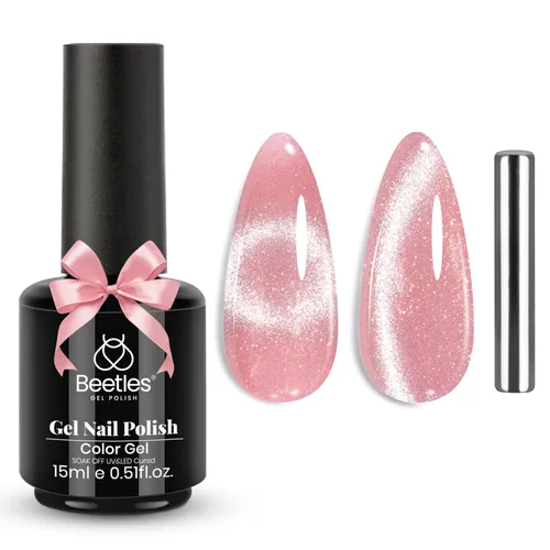 Miniatura 92 de Beetles - Esmalte de uñas de gel ultravioleta semipermanente sin HEMA de alto brillo para manicura francesa y arte de uñas, frasco a juego, blanco
