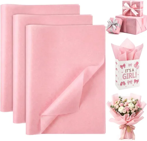 Miniatura 12 de Koogel 120 hojas de papel de seda marrón a granel, 14 x 20 pulgadas, papel kraft para envolver regalos, manualidades DIY, decoración navideña