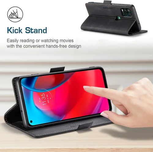 Miniatura 5 de HAII Funda para Moto G Stylus 5G 2021, de piel sintética, con tarjetero y soporte, cierre magnético, a prueba de golpes, para Motorola Moto G Stylus