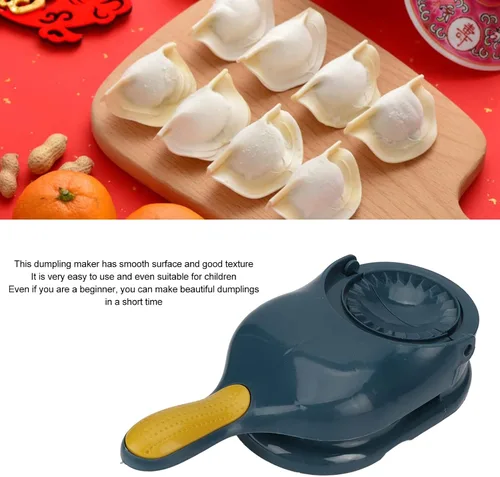 Miniatura 7 de Máquina de dumpling 2 en 1, herramienta portátil de prensado de masa manual para hacer dumpling chino, equipo de fabricación de pasteles de bolitas