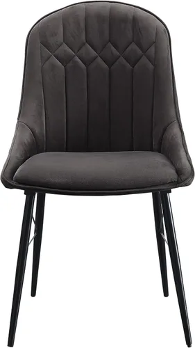 Miniatura 4 de Sillas de comedor para mesa de habitación y sillas de asiento de cocina, juego de 2 sillas laterales tapizadas con diseño capitonado de canal