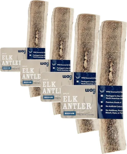 Miniatura 14 de Marca Amazon – Cuerno de alce dividido Wag con desprendimiento natural, de larga duración para masticadores agresivos, mediano