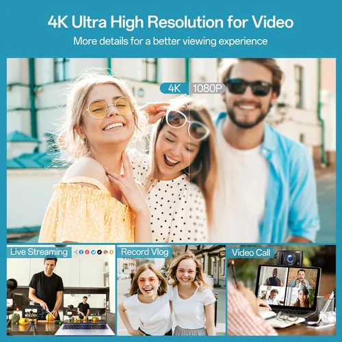 Miniatura 3 de FlyFrost Cámara digital 4K para fotografía, enfoque automático, cámara de vlogging de 48 MP para YouTube con tarjeta SD 16X Zoom digital Cámara