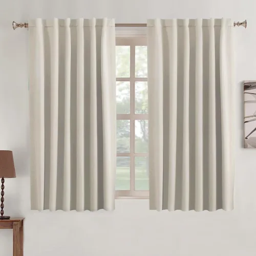 Miniatura 131 de Turquoize Cortinas Opacas para Tratamiento de Ventana con Trabillas Traseras para Sala de Estar/Dormitorio, Tratamientos de Ventana con Aislamiento