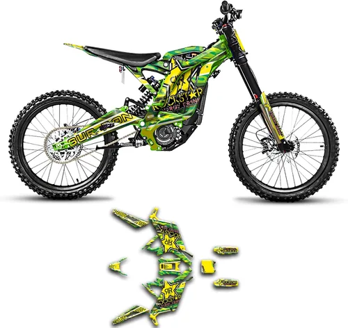 Miniatura 14 de Kungfu Graphics Kit de calcomanías personalizadas para Surron SUR-RON Segway X160 X260, azul morado, SRX17N088-KO