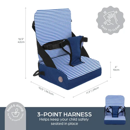 Miniatura 5 de Dreambaby Grab 'N Go Asiento elevador de viaje – Silla alta portátil para niños pequeños para comedor (6M-5Y) con almacenamiento y correa