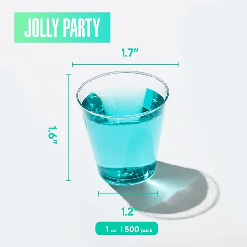 Miniatura 2 de Paquete de 500 vasos de chupito de plástico de 1 onza, vasos desechables, vasos de degustación de 1 onza, vasos de fiesta perfectos para whisky