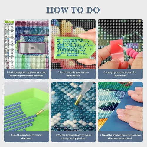 Miniatura 4 de RICUVED Kits de arte de diamantes para adultos, kits de arte de diamantes de tigre, arte de diamantes de fantasía 5D, cielo estrellado, gemas