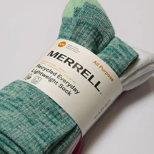 Miniatura 4 de Merrell Calcetines unisex para adultos, reciclados, para uso diario, medio cojín, 3 pares, transpirables para senderismo