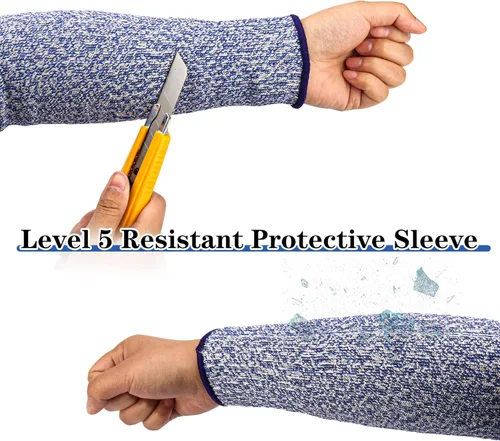 Miniatura 6 de 6 pares de mangas protectoras de brazo nivel 5 resistente a los cortes 12.2 in, unisex, antiabrasión, antiarañazos, antimordeduras, para brazos