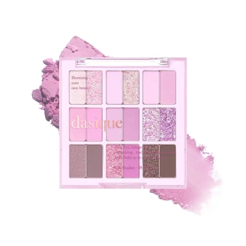 Miniatura 13 de dasique - Paleta de sombras #01 Sugar Brownie, libre de crueldad, 9 tonos combinables en acabados mate suave y brillante con hermosas perlas