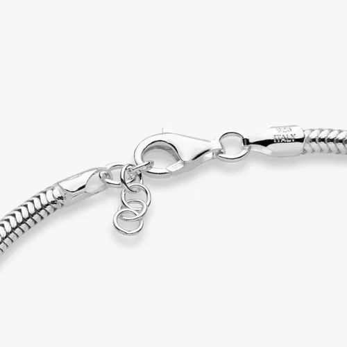 Miniatura 2 de Miabella Pulsera de plata de ley 925 maciza italiana de 0.118 in de cadena de serpiente para mujeres, hombres, adolescentes y niñas, pulsera